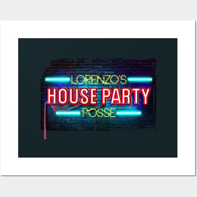 Lorenzo's House Party Neon Letters Wall Art by The House Posse